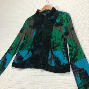 Linea Domani Limited Collection Women's Blue Green‎ Lace Wind Breaker